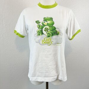 VTG Care Bears Shirt Youth Large (Fits Womens XS-S) 4 Leaf Clover Ringer Y2K